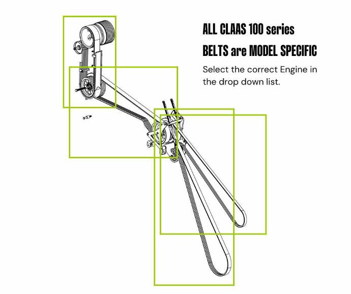 Belt Kit (Side & Mill Drive ORIGIN CLAAS 100 Kit)
