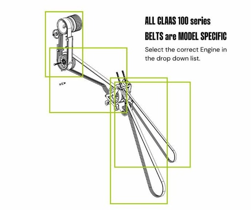 Belt Kit (Side & Mill Drive ORIGIN CLAAS 100 Kit)